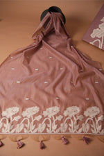 Load image into Gallery viewer, Classic Cloth Mauve Cotton Unstitched Suit Set
