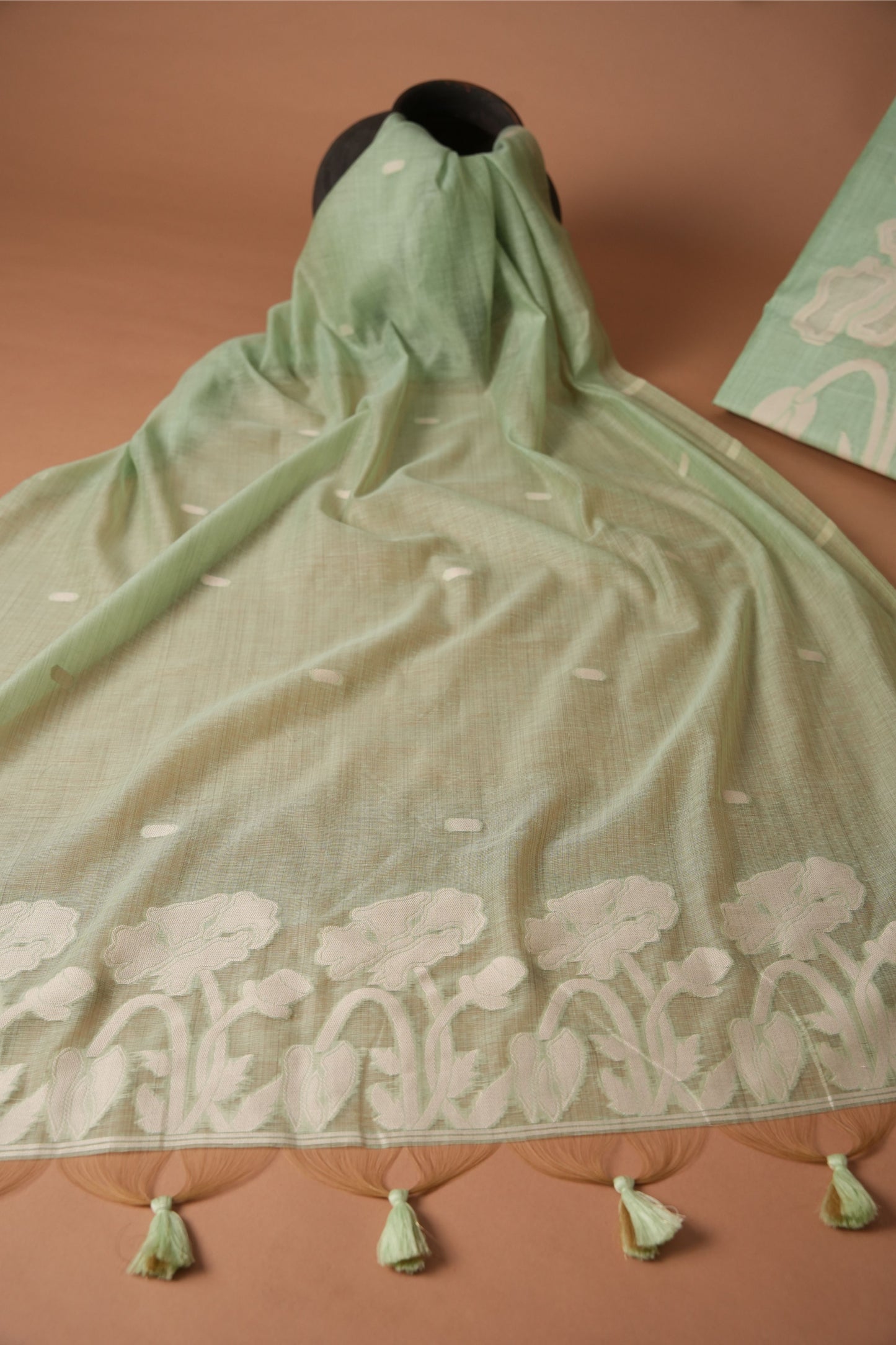 Classic Cloth Sea Green Cotton Unstitched Suit Set