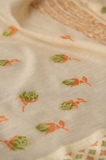 Load image into Gallery viewer, Sculpted Simplicity Beige Muga Cotton Unstitched Suit Set
