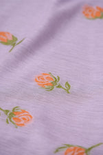Load image into Gallery viewer, Sculpted Simplicity Lavender Muga Cotton Unstitched Suit Set
