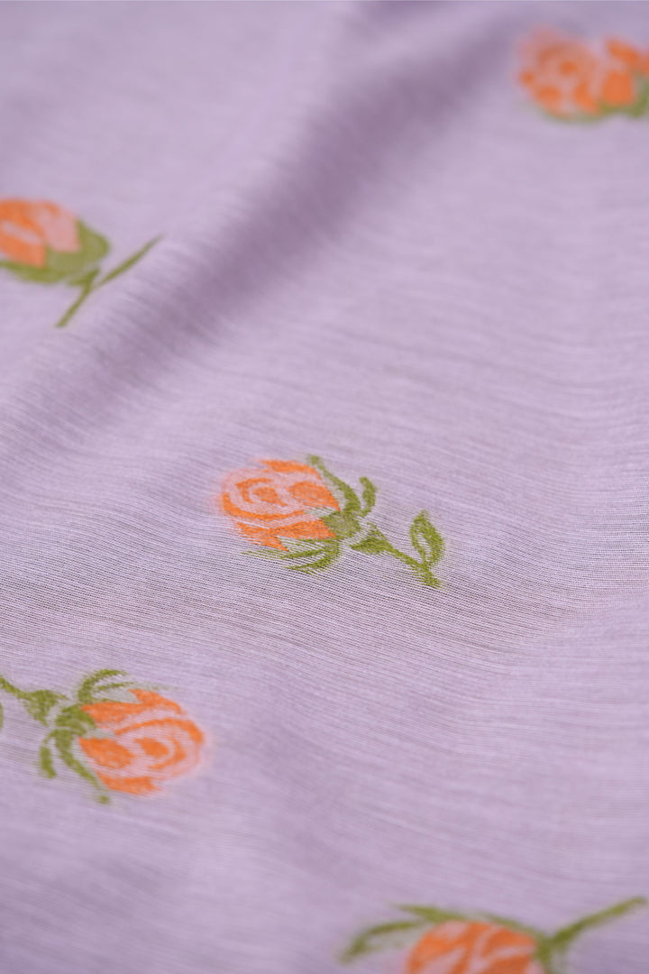 Sculpted Simplicity Lavender Muga Cotton Unstitched Suit Set