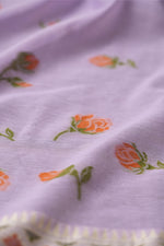 Load image into Gallery viewer, Sculpted Simplicity Lavender Muga Cotton Unstitched Suit Set
