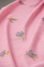 Load image into Gallery viewer, Sculpted Simplicity Pink Muga Cotton Unstitched Suit Set
