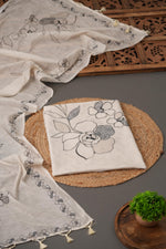 Load image into Gallery viewer, Legacy Linen Off-white Linen Unstitched Suit Set
