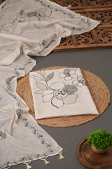 Legacy Linen Off-white Linen Unstitched Suit Set