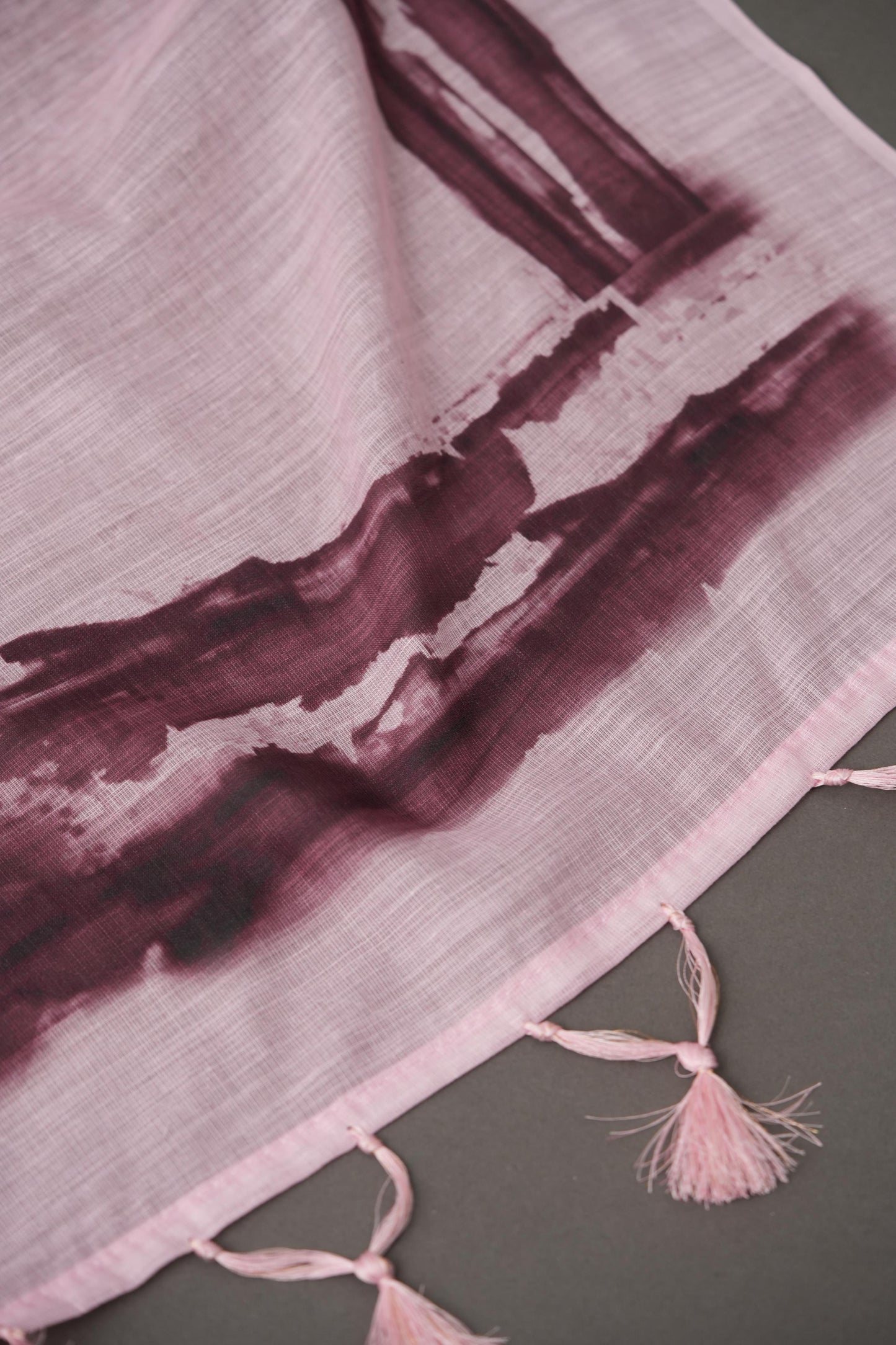 Lunar Linen Pink Cotton Linen Unstitched Suit Set
