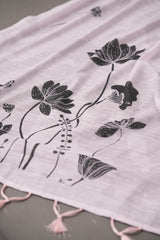 Heirloom Linen Light Lavender Cotton Linen Unstitched Suit Set