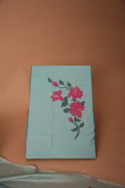 Simply Silk Blue Muslin Cotton Unstitched Suit Set