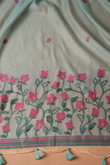 Simply Silk Blue Viscose Cotton Unstitched Suit Set