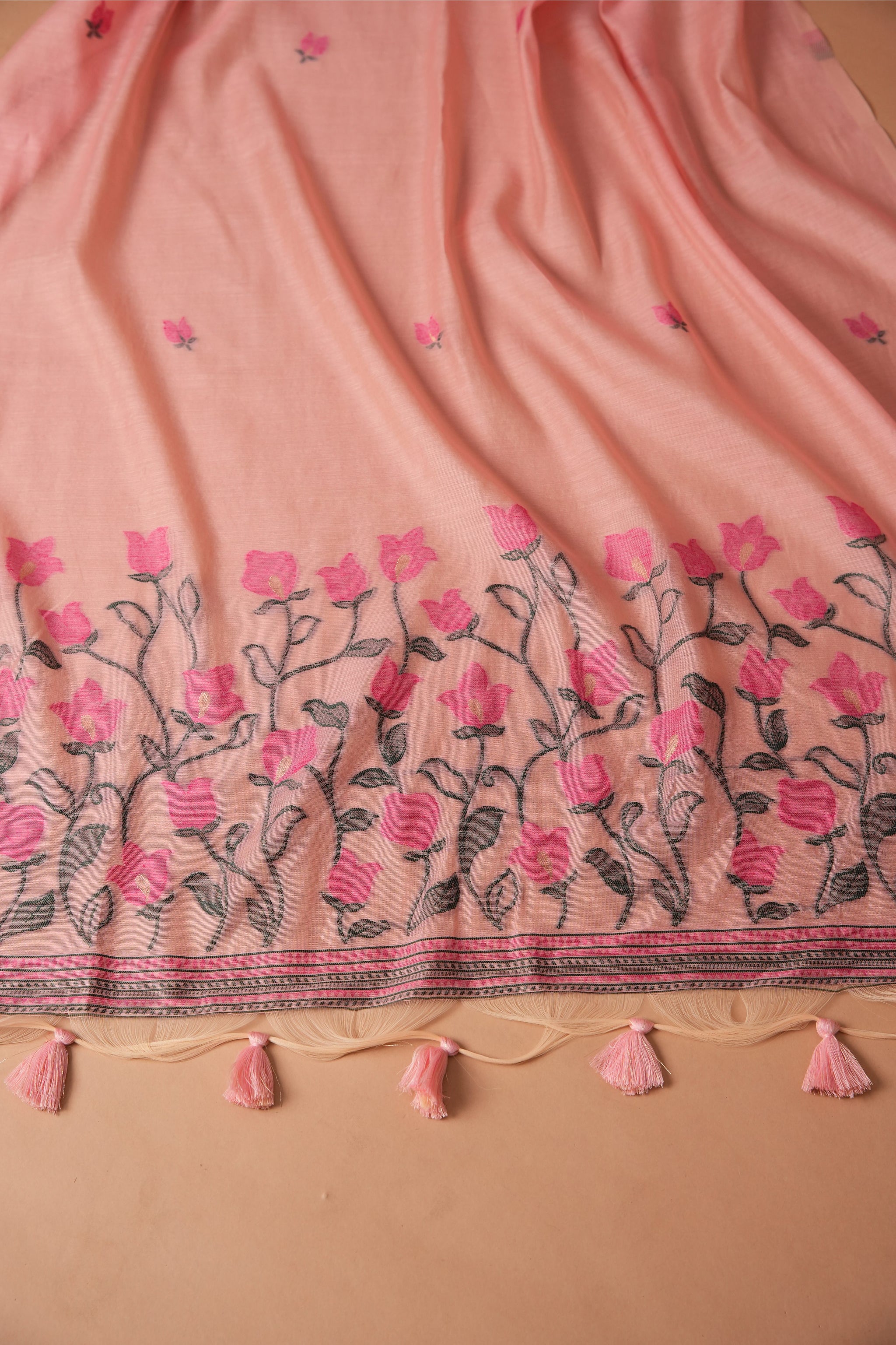 Simply Silk Pink Viscose Cotton Unstitched Suit Set