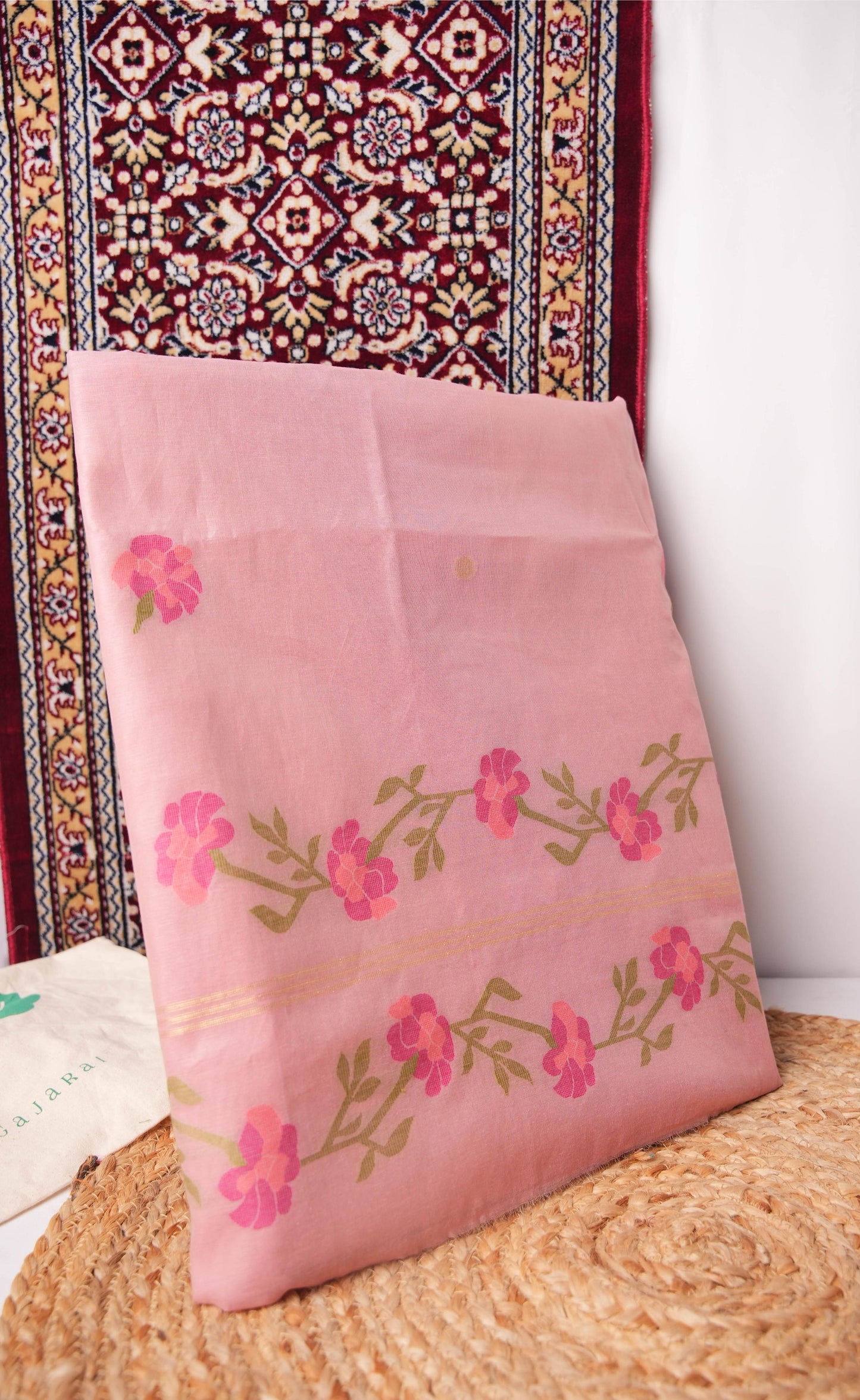 Buttercup Grace Pink Viscose Cotton Unstitched Suit Set
