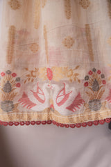 Cloudlike Cotton Off-White Pure Cotton Unstitched Suit Set