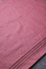 Load image into Gallery viewer, Birds of Feathers Pink Paithani Muga Cotton Unstitched Suit Set
