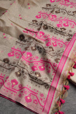 Load image into Gallery viewer, Ivory Meadows Pink Cotton Unstitched Suit Set
