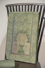 Elite Green Tussar Silk Unstitched Suit Set