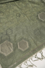 Load image into Gallery viewer, Elite Weave Green Tussar Silk Unstitched Suit Set
