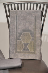 Elite Grey Tussar Silk Unstitched Suit Set