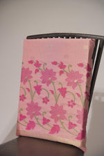 Load image into Gallery viewer, Pastel Petals Pink Shimmer Jamdani Unstitched Suit Set

