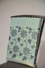 Pastel Petals Sea Green Shimmer Jamdani Unstitched Suit Set