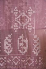 Load image into Gallery viewer, Minimal Mood Beige &amp; Lavender Linen Unstitched Suit Set
