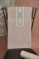 Load image into Gallery viewer, Minimal Mood Beige &amp; Sea Green Linen Unstitched Suit Set
