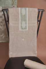 Minimal Mood Beige & Sea Green Cotton Linen Unstitched Suit Set