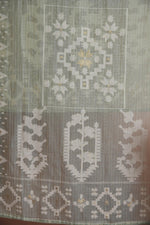 Load image into Gallery viewer, Minimal Mood Beige &amp; Sea Green Linen Unstitched Suit Set
