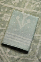 Vibrant Weaves Blue Jamdani Muga Cotton Unstitched Suit Set