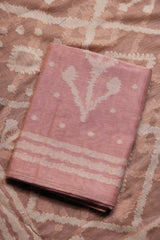 Vibrant Weaves Pink Jamdani Muga Cotton Unstitched Suit Set