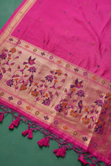 Élan Ethnic Pink Raw Silk Unstitched Suit Set