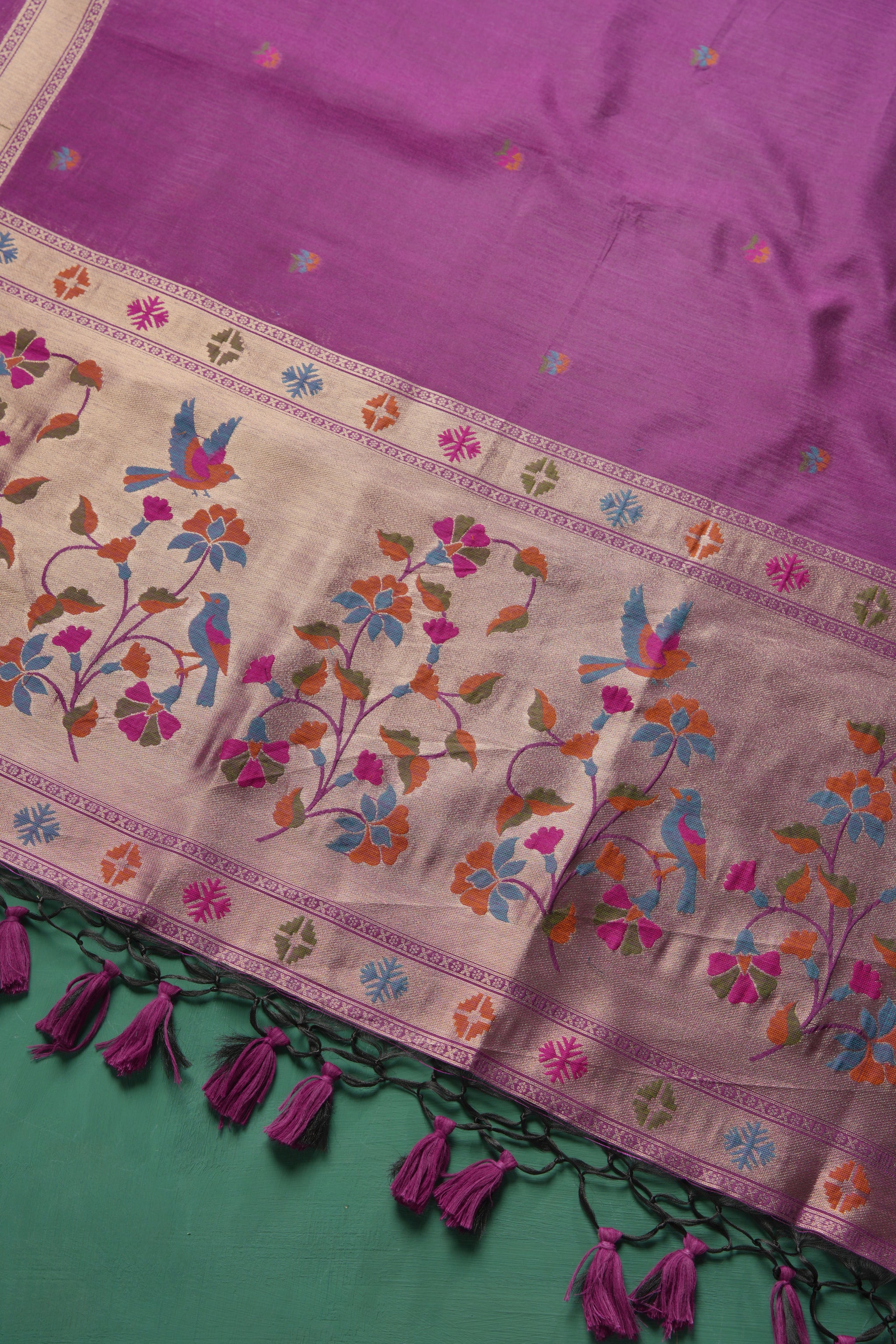 Élan Ethnic Wine Raw Silk Unstitched Suit Set