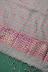 Velisse Grey Raw Silk Unstitched Suit Set