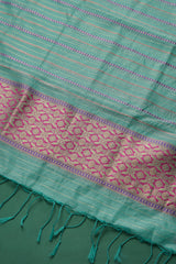 Velisse Teal Raw Silk Unstitched Suit Set
