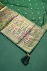 Silk Aura Green Silk Blend Unstitched Suit Set
