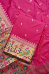 Silk Aura Pink Silk Blend Unstitched Suit Set