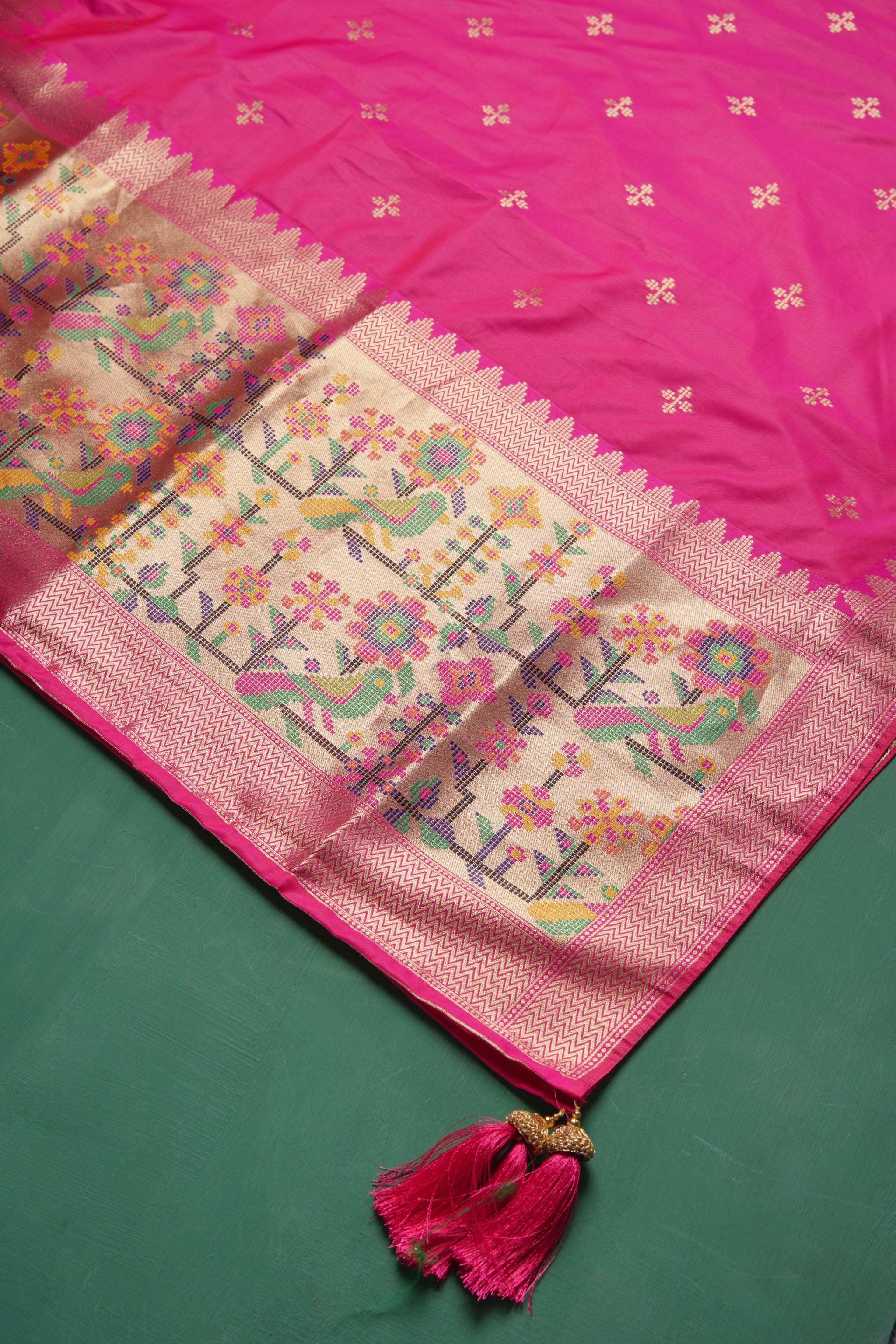 Silk Aura Pink Silk Blend Unstitched Suit Set