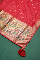 Silk Aura Red Silk Blend Unstitched Suit Set