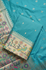 Silk Aura Sea Green Silk Blend Unstitched Suit Set