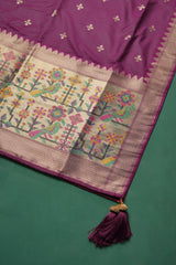 Silk Aura Wine Silk Blend Unstitched Suit Set
