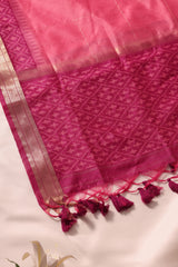 Drapia Magenta Pink Raw Silk Unstitched Suit Set