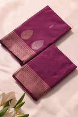 Brielle Wine Cotton Silk Unstitched Suit Set