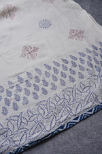 Load image into Gallery viewer, Raw Ritual Indigo Blue Cotton Flax Unstitched Suit Set
