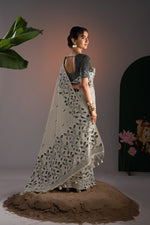 Load image into Gallery viewer, Takshila Off-White Muga Cotton Saree With Unstitched Blouse Piece
