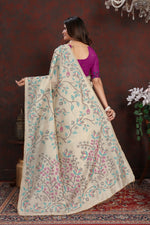 Load image into Gallery viewer, Trisha Plum Wine Pure Mul Cotton Jamdani Saree
