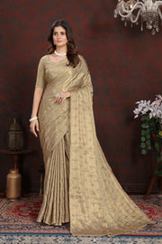 Twilight Gold Satin Silk Saree