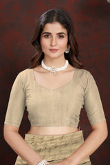 Twilight Gold Satin Silk Saree
