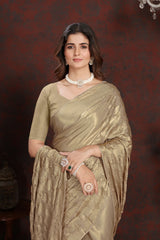 Twilight Gold Satin Silk Saree