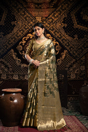 Vedika Grey Jimmi Choo Zari Woven Saree