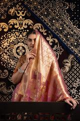 Vedika Purple Jimmi Choo Zari Woven Saree