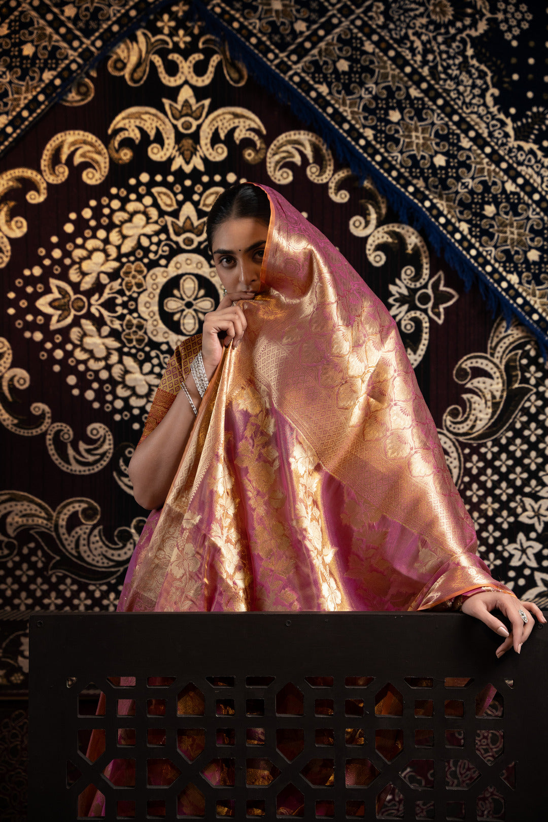 Vedika Purple Jimmi Choo Zari Woven Saree